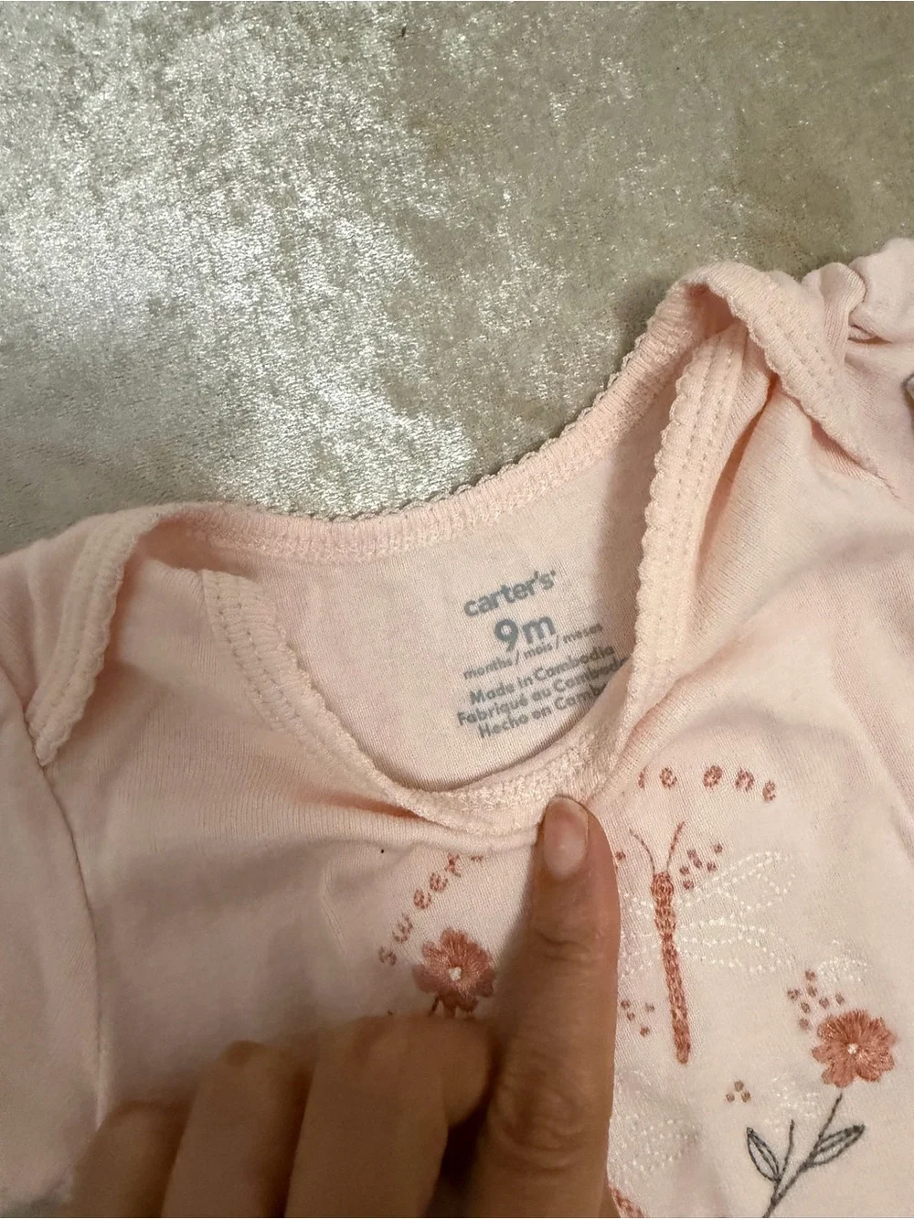 Carter's White and Yellow Chick Print Baby Pajama
